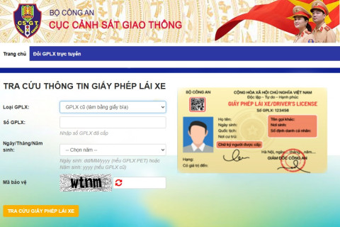 Tra cứu số GPLX bằng CMND hoặc CCCD online được không?