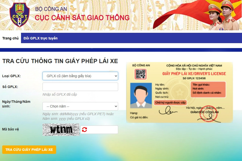 Tra cứu số GPLX bằng CMND hoặc CCCD online được không? - GPLXVN