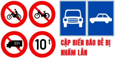 12 cặp biển báo giao thông dễ gây nhầm lẫn - Phân biệt đúng để tránh vi phạm