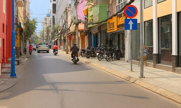 đường một chiều có 1 làn xe cơ giới