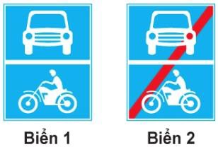 Khi gặp biển nào thì các phương tiện không được đi vào, trừ xe ô tô và xe mô tô?
