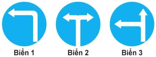 Biển nào cho phép được quay đầu xe đi theo hướng ngược lại khi đặt biển trước ngã ba, ngã tư?