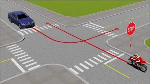 Trường hợp này xe nào được quyền đi trước?